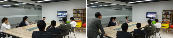 公司辦公室變身籃球場(chǎng) 員工專(zhuān)心看起NBA